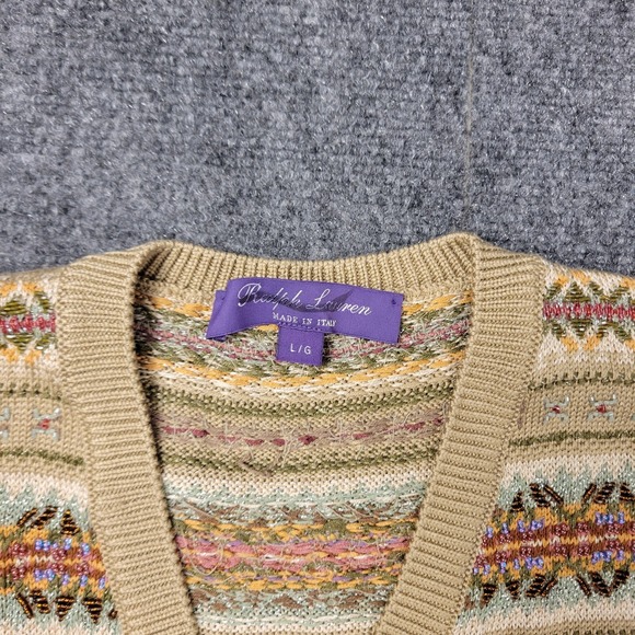 Ralph Lauren Purple Label Embellished Fair Isle Sweater Vest Womens Large $1690 - Picture 8 of 8